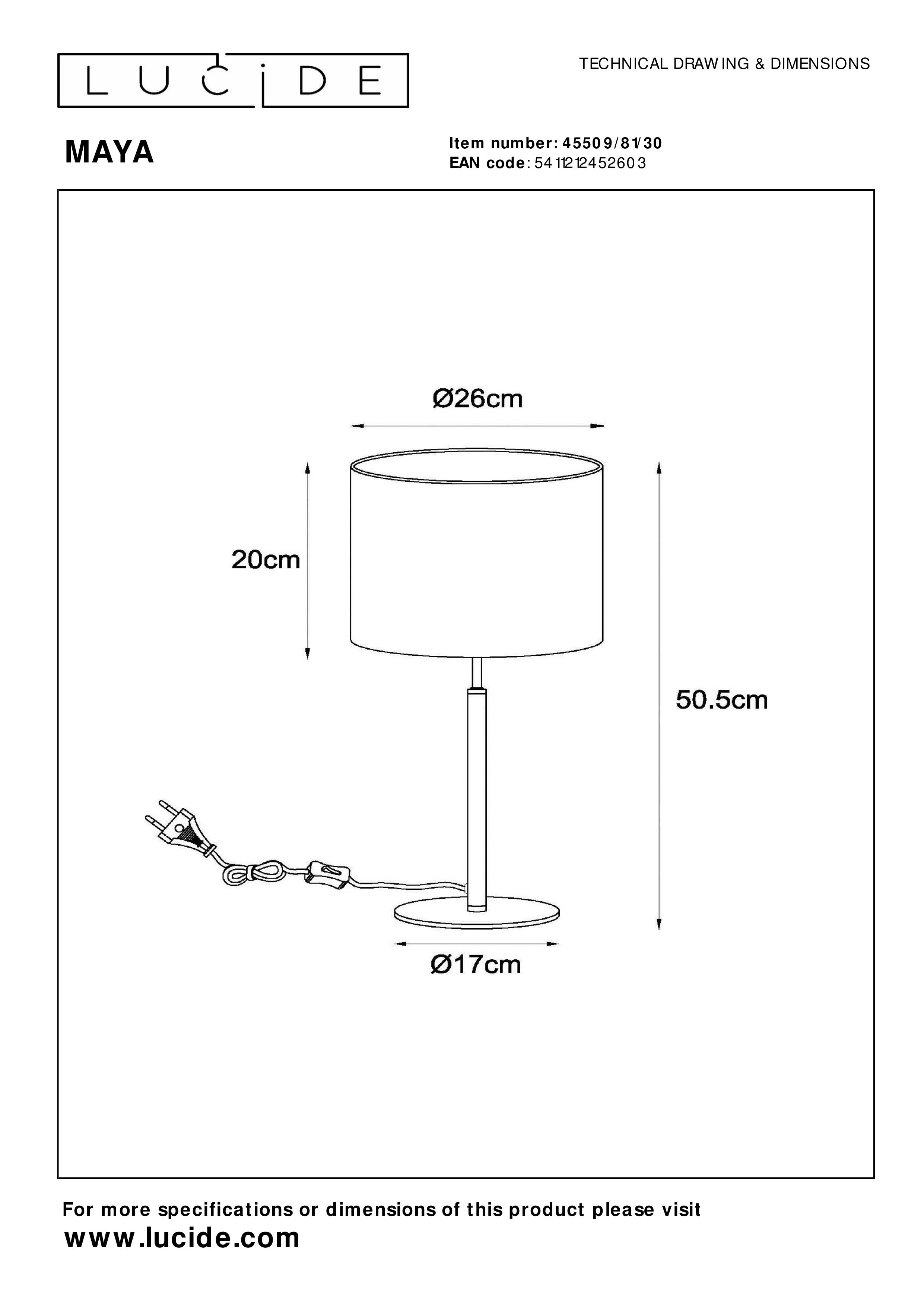 Maya deals table lamp